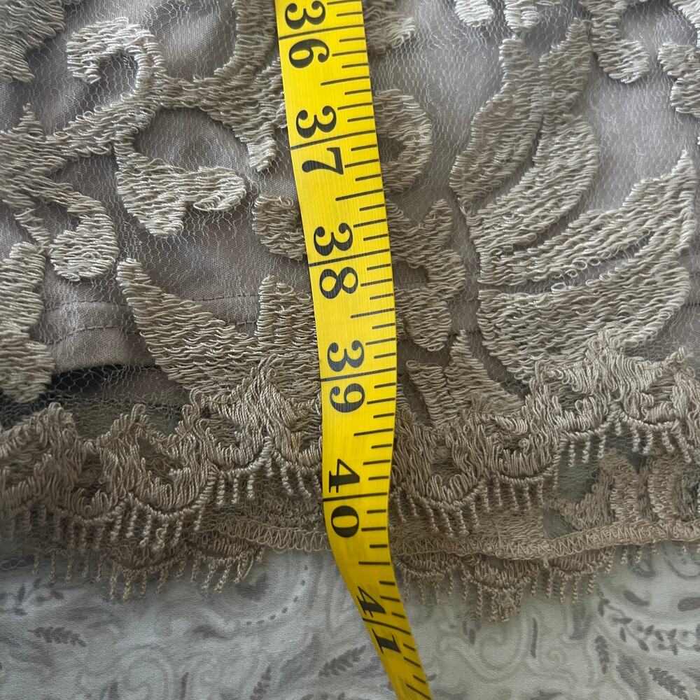 TADASHI SHOJI Greta Sand Lace Tie Waist Dress Size 12 - Picture 16 of 16